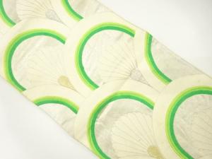 アンティーク　菊青海波模様織り出し袋帯（材料）